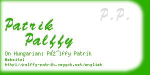 patrik palffy business card